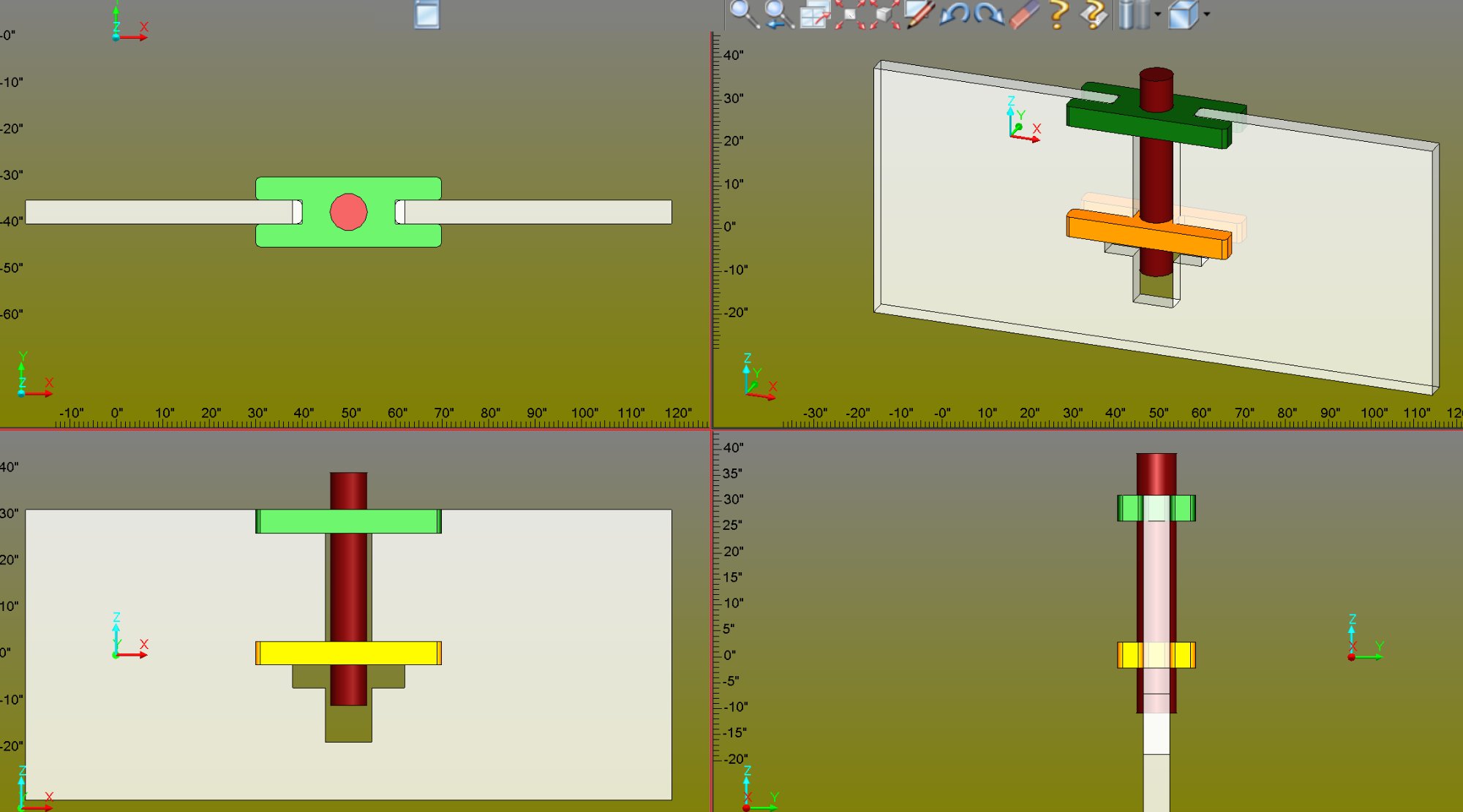 Plunger Mounting Assembly - Four Views